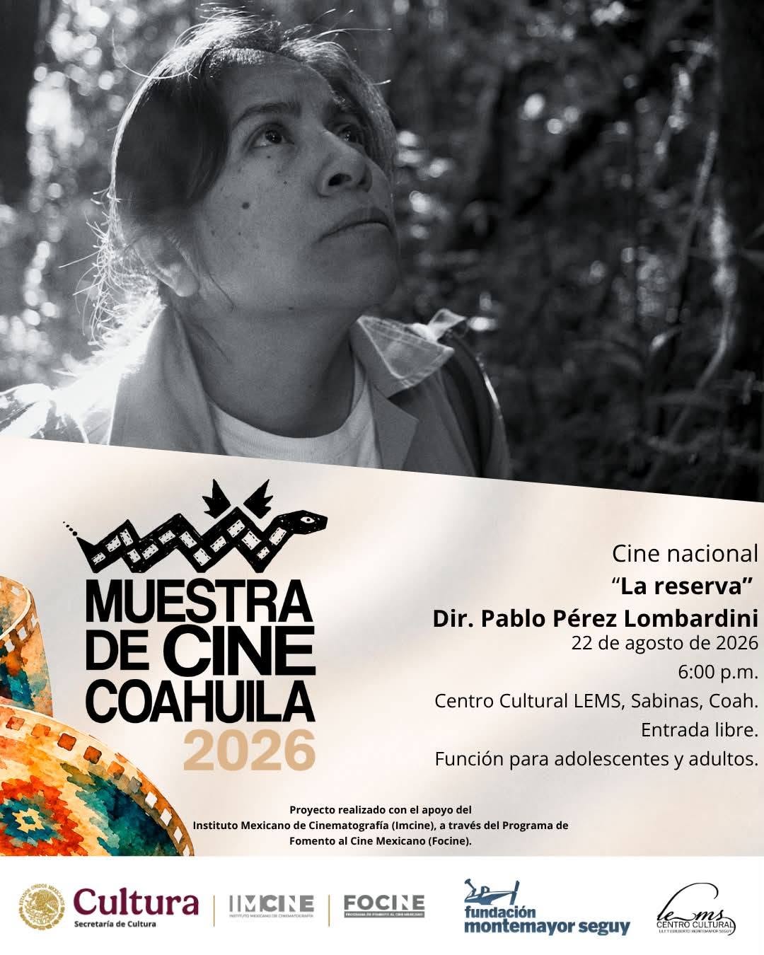 Cartel de La reserva · Pablo Pérez Lombardini en Sabinas