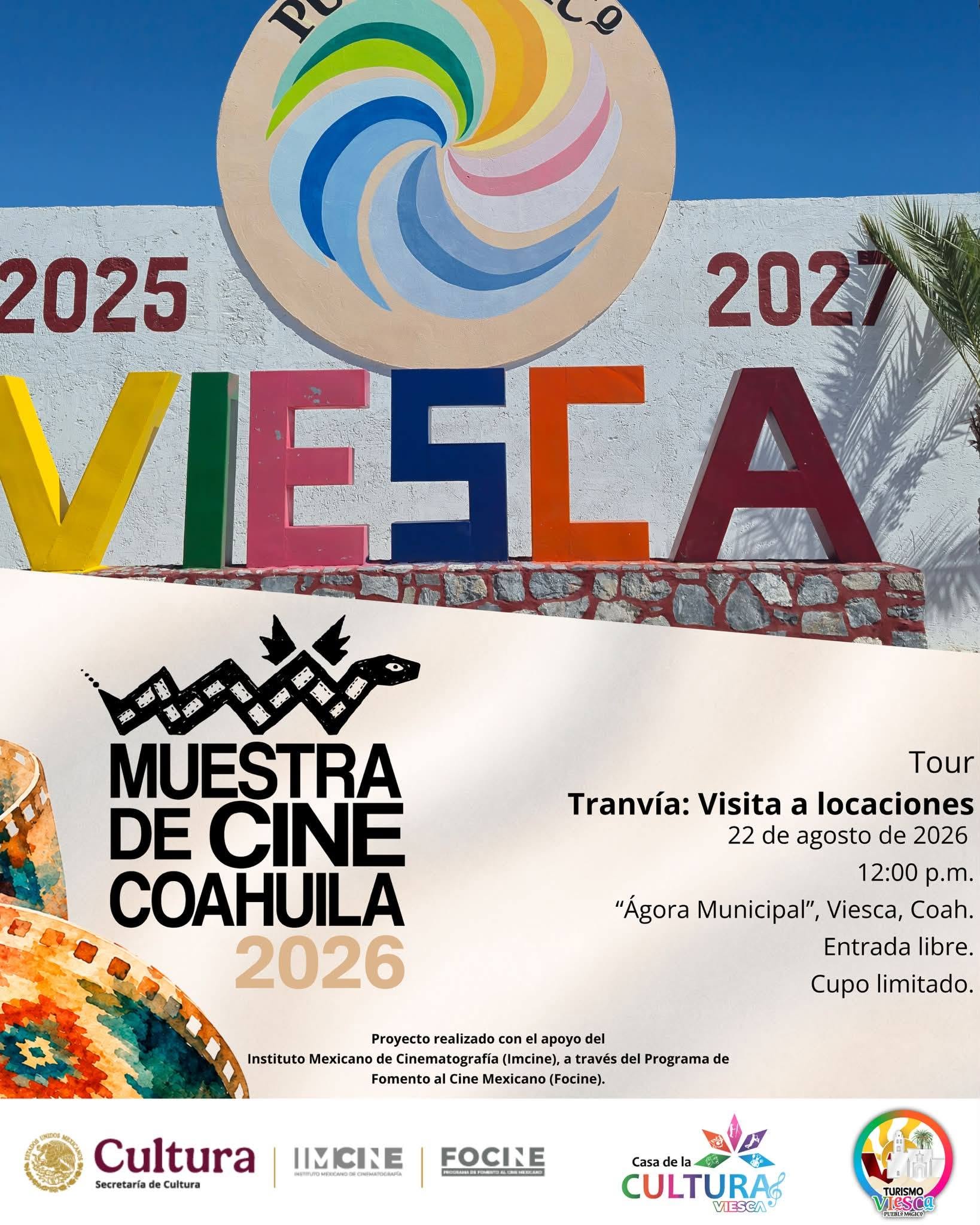 Cartel de Tranvía: visita a locaciones en Viesca