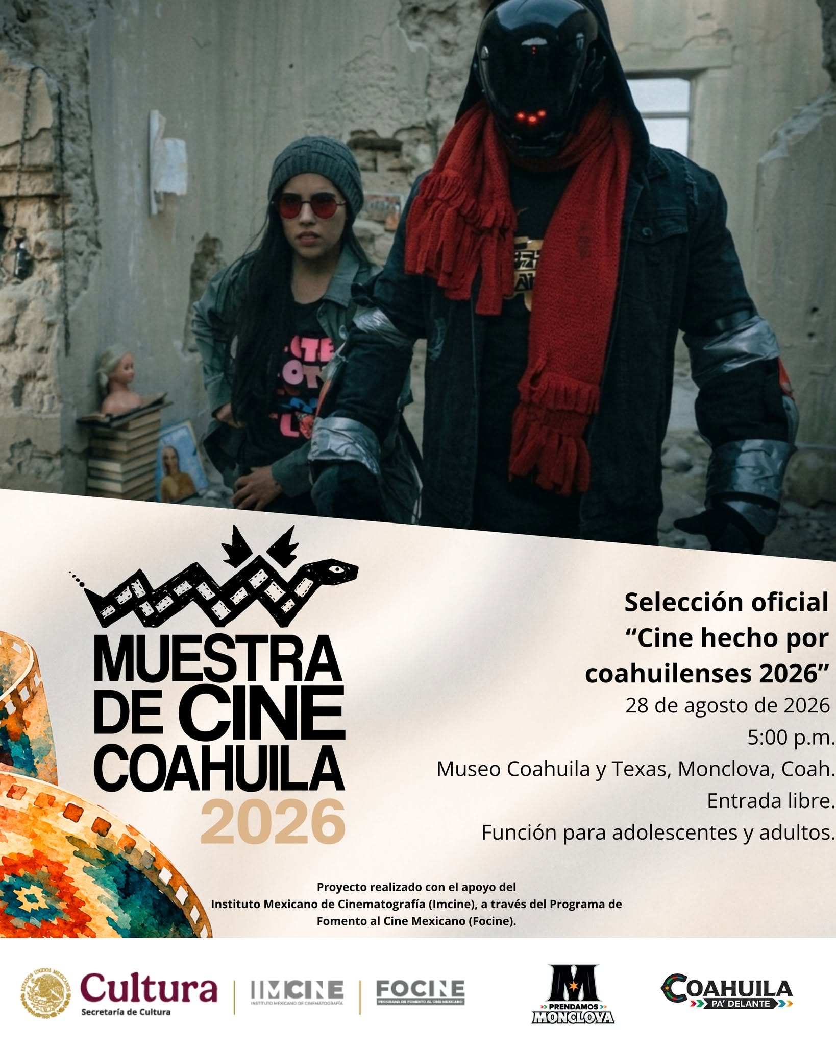 Cartel de Cine hecho por coahuilenses 2026 en Monclova