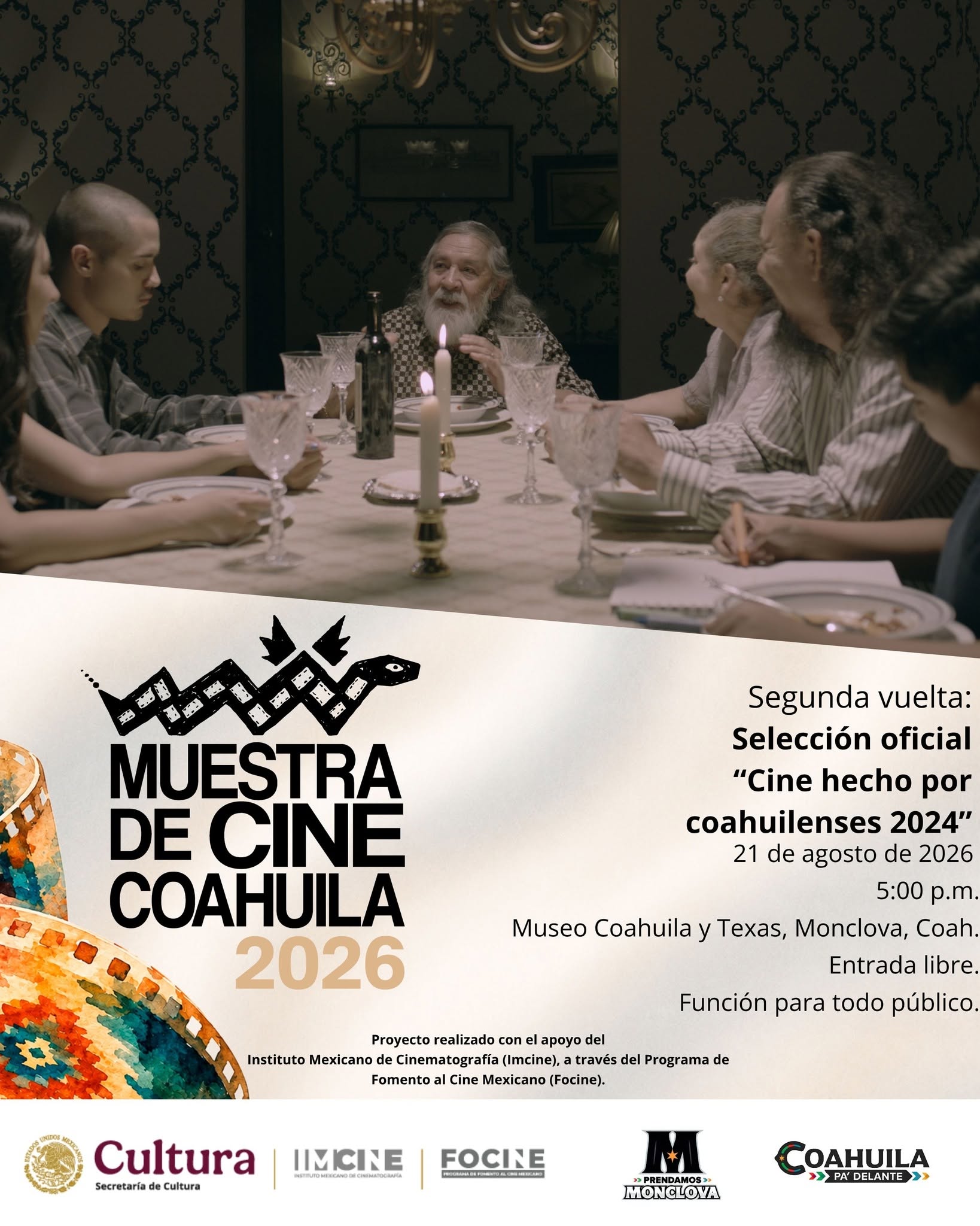 Cartel de Segunda vuelta: Cine hecho por coahuilenses 2024 en Monclova